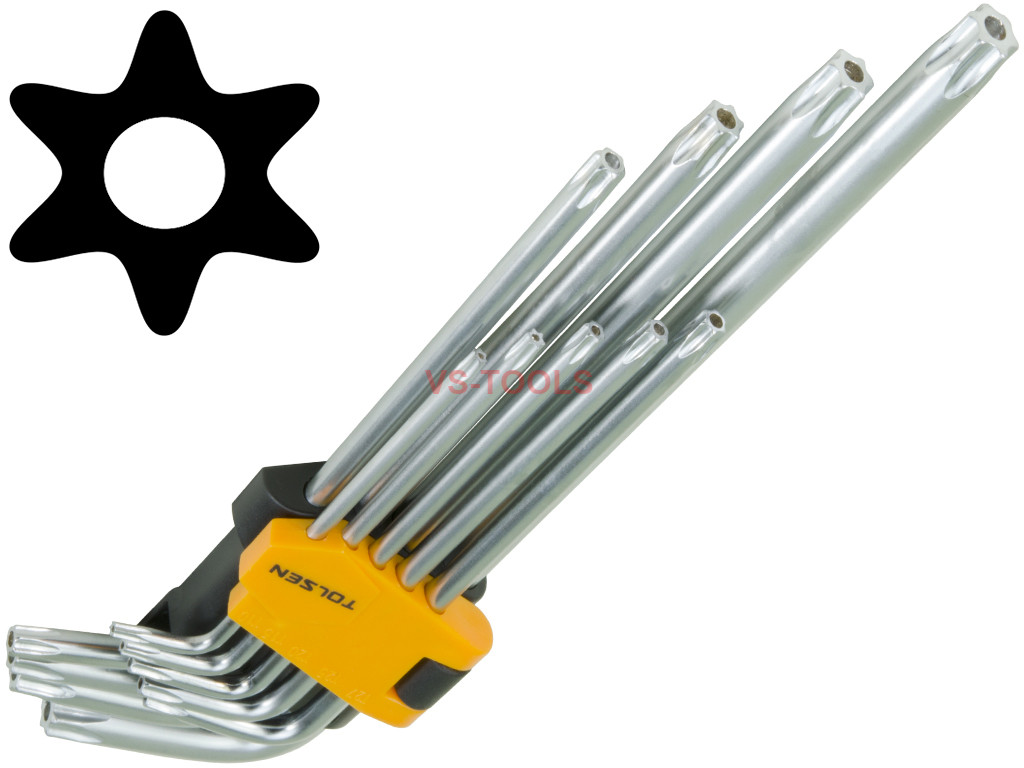 Pcs Extra Long Arm Torx Hex Key Set Star With Shaft Pin